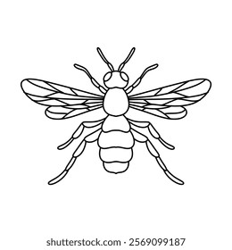 black and white bee symbol illustration image. bee for farm logo identity. bee line illustration
