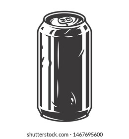 Black and white beer can