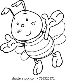 black and white bees