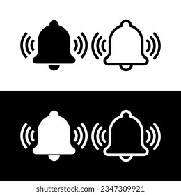 icono de campana blanca y negra