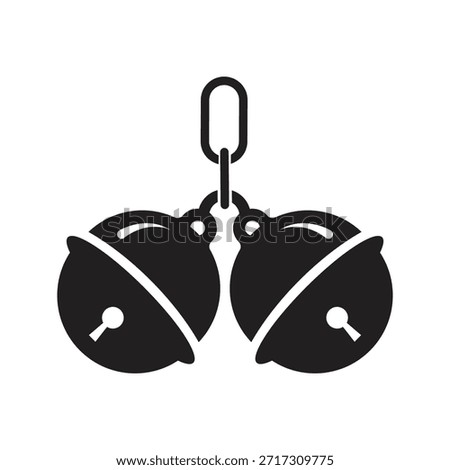Black and White Bell Icon Vector Graphic