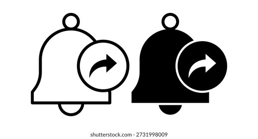 Black and white bell icons with circular arrows