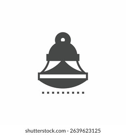 Black and white bell vector illustration icon. Illustration for business. Vector template.