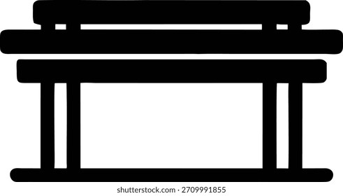 Vector de iconos de banco en blanco y negro para necesidades de diseño. Perfecto para Diseño web, App, presentaciones y materiales impresos. Aislado sobre fondo blanco con espacio de copia.