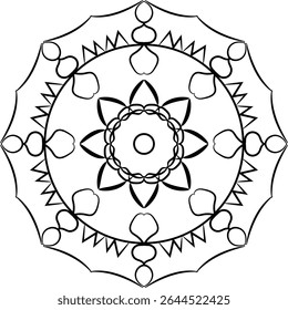 black and white beutiful islamic mandala desigen eps 10