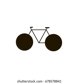 A black and white bicycle 