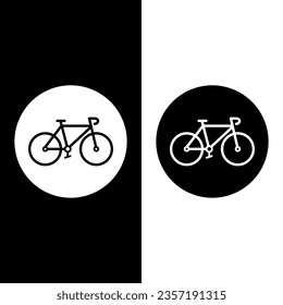 black and white bicycle icon