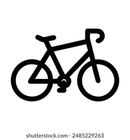 Black and white bicycle illustration. Vector illustration