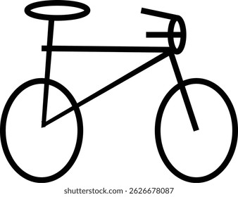black and white bicycle vector art design illustration