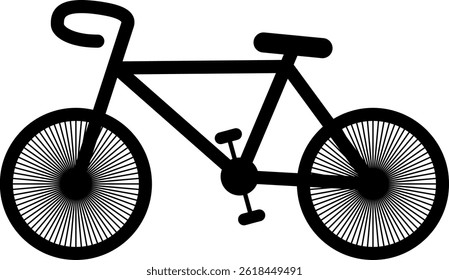 black and white bike icon 