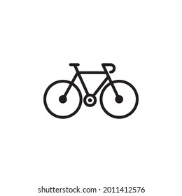 Black and white bike icon vector