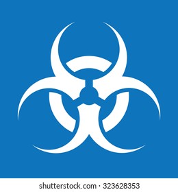 Black and white biohazard sign
