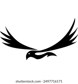 black and white bird image in vector