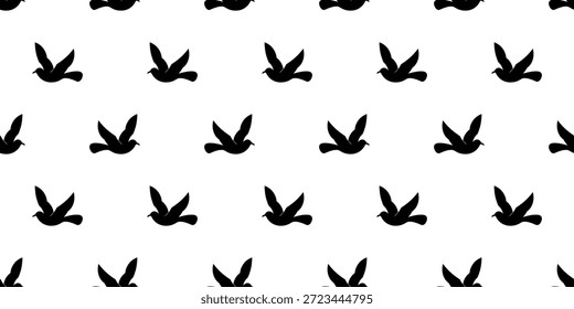 Schwarz Weiß Vogel Migration nahtlose Muster