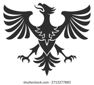 A black and white bird with a red beak and orange feathers