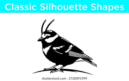 Schwarz-weiße Vogel Silhouette Vektor