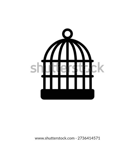 Black and white birdcage outline