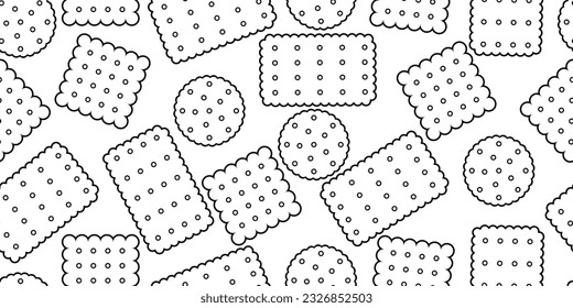 black white biscuit seamless pattern