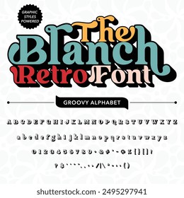 Black and White The Blanch Retro Vintage Display bold Font alphabet