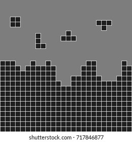 Black white blocks. Vector illustration
