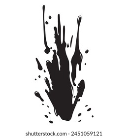Black and white blot. Simple vector illustration. Paint stain.