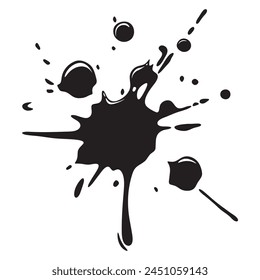 Schwarz-Weiß-Fleck. Einfache Vektorillustration. Farbfleck.