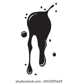 Schwarz-Weiß-Fleck. Einfache Vektorillustration. Farbfleck.