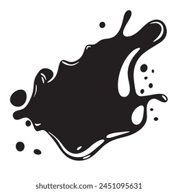 Mancha en blanco y negro. Simple Ilustración vectorial. Mancha de pintura.