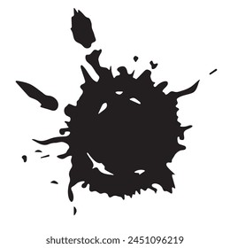 Mancha en blanco y negro. Simple Ilustración vectorial. Mancha de pintura.