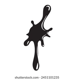 Schwarz-Weiß-Fleck. Einfache Vektorillustration. Farbfleck.