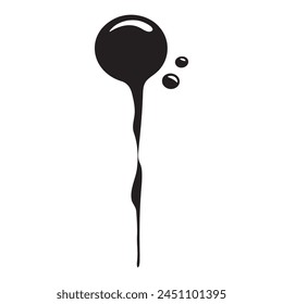 Black and white blot. Simple vector illustration. Paint stain.