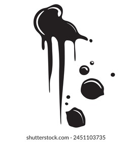 Schwarz-Weiß-Fleck. Einfache Vektorillustration. Farbfleck.