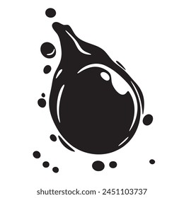 Mancha en blanco y negro. Simple Ilustración vectorial. Mancha de pintura.