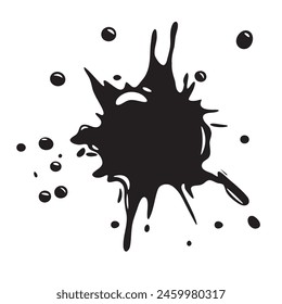 Schwarz-Weiß-Fleck. Einfache Vektorillustration. Farbfleck.