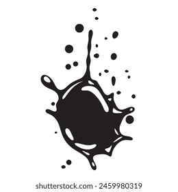 Mancha en blanco y negro. Simple Ilustración vectorial. Mancha de pintura.