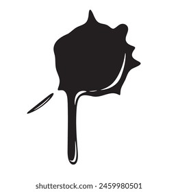 Black and white blot. Simple vector illustration. Paint stain.