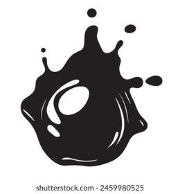 Black and white blot. Simple vector illustration. Paint stain.