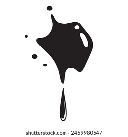 Schwarz-Weiß-Fleck. Einfache Vektorillustration. Farbfleck.