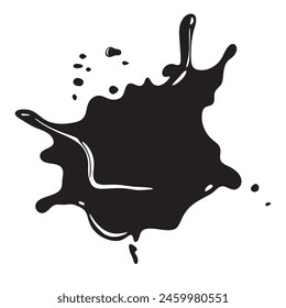 Schwarz-Weiß-Fleck. Einfache Vektorillustration. Farbfleck.