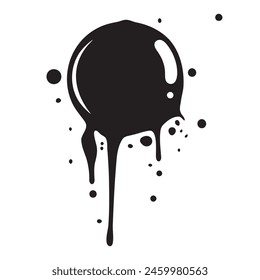Schwarz-Weiß-Fleck. Einfache Vektorillustration. Farbfleck.