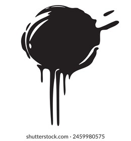 Black and white blot. Simple vector illustration. Paint stain.