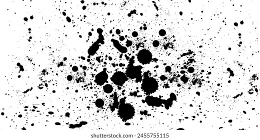 Black and white blotches brush strokes graphic effect background design element for illustration background. Vector