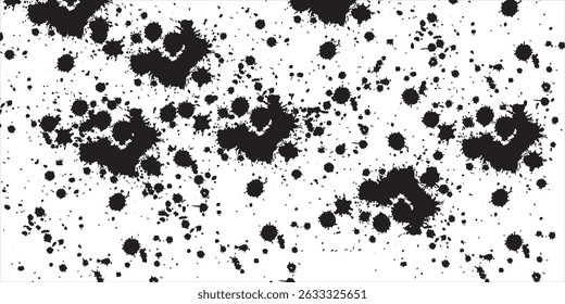 Black and white blotches brush strokes graphic effect background design element for illustration background. Vector ilustration