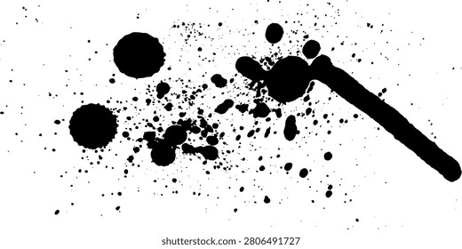 Black and white blotches brush strokes graphic effect background design element for illustration background