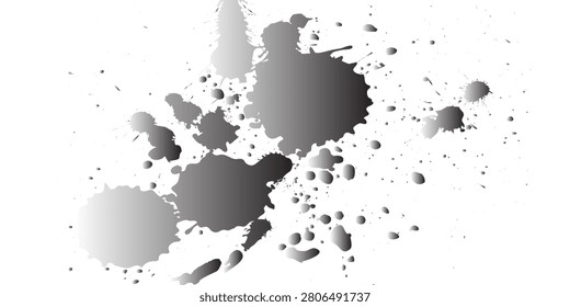 Black and white blotches brush strokes graphic effect background design element for illustration background