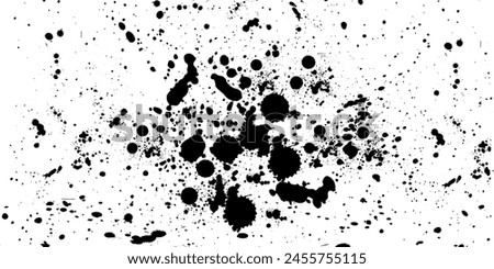 Black and white blotches brush strokes graphic effect background design element for illustration background. Vector