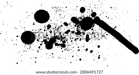 Black and white blotches brush strokes graphic effect background design element for illustration background