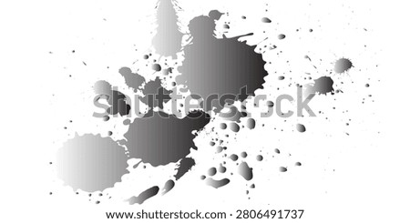 Black and white blotches brush strokes graphic effect background design element for illustration background