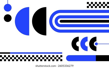 Black white blue abstract art background