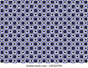Black, White and Blue Squares. Vector